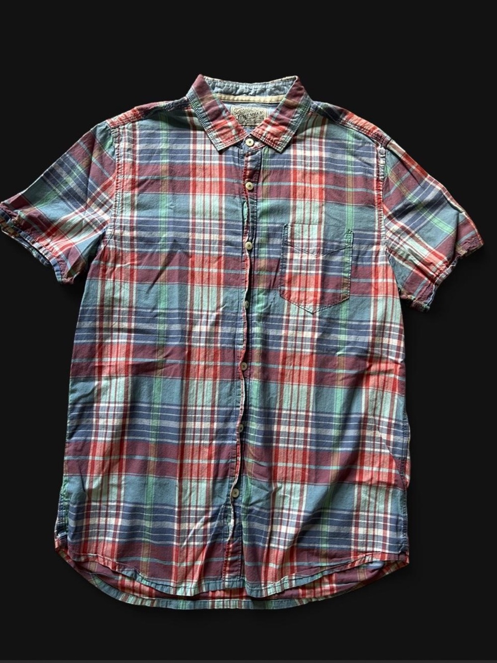 Jeremiah vintage multicolored plaid slim fit button-up shirt
